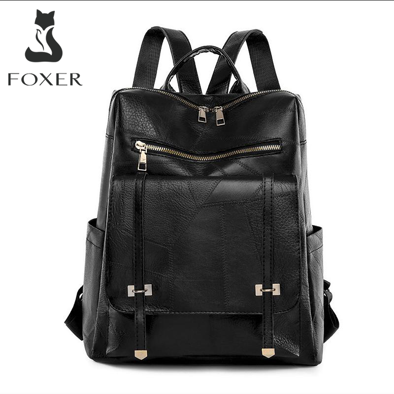 Women Bags Branded - FOXER брендовый модный женский дорожный рюкзак